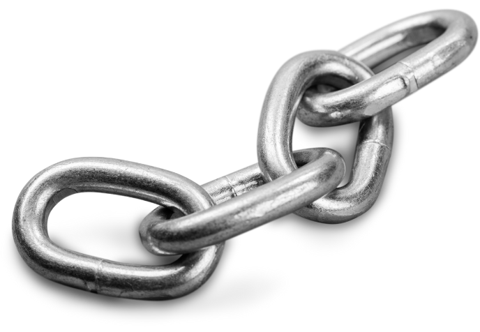 a shiny chain link