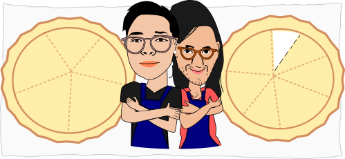 Al and Jacob with Pies