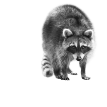 a scrappy lil raccoon