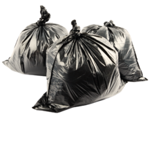 several bags of trash, ready to go out to where they belong