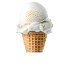 a big scoop of ice cream on a cone